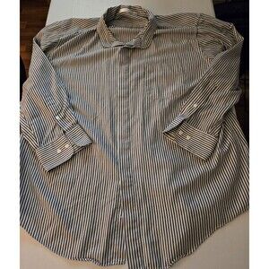 D'amance Single Needle Tailoring Striped Button Down Shirt XL 17 34/35 Men's